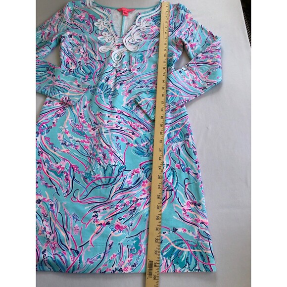Lilly Pulitzer Harper Shift Dress Bayside Blue Under The Moon Small - Picture 10 of 15